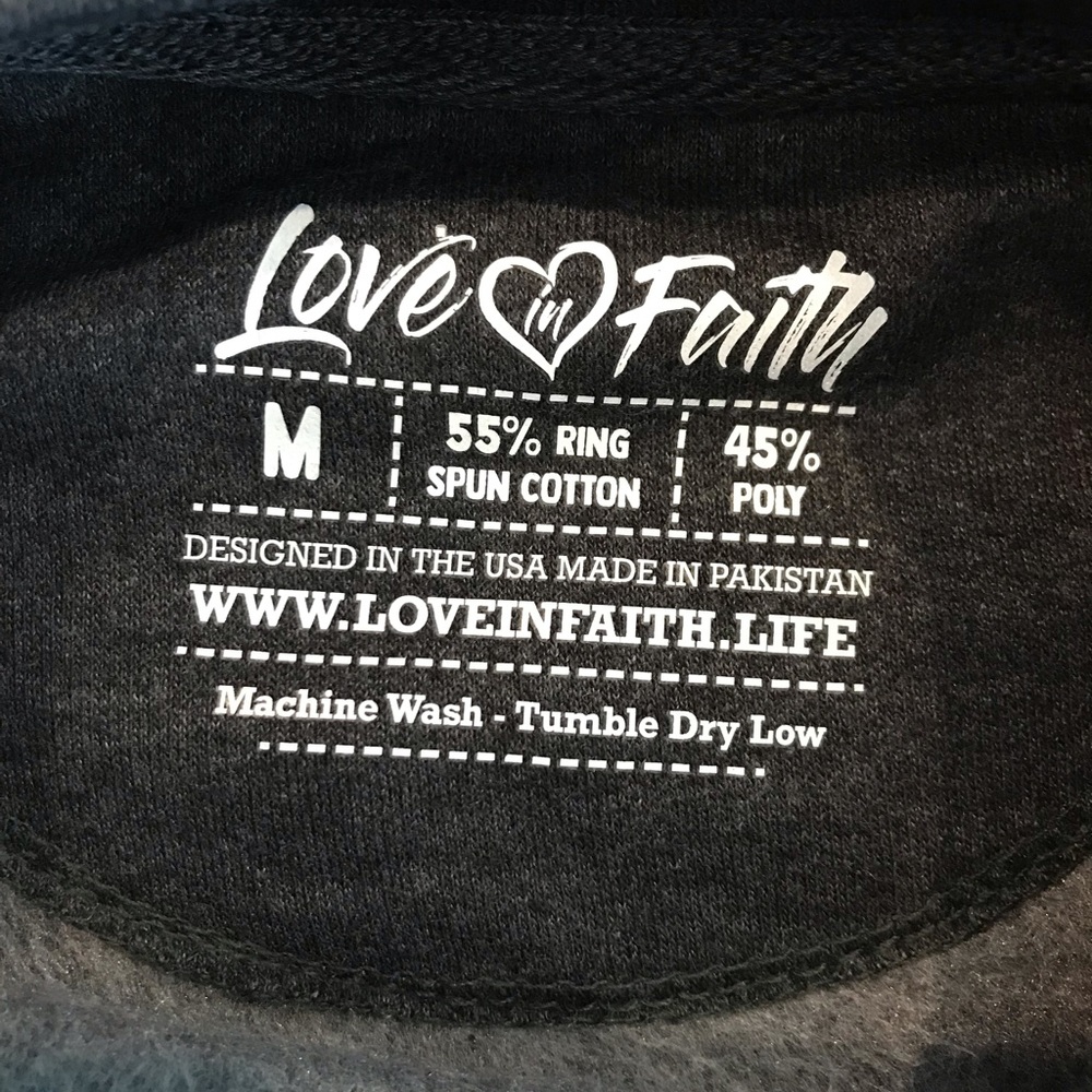 Women’s God is Love  Love In Faith Sweatshirt Size Medium - Picture 5 of 6